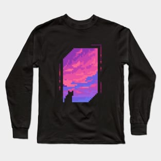 Cat - Sunset Long Sleeve T-Shirt